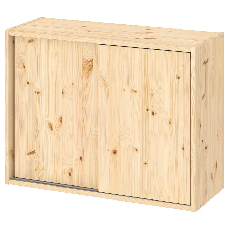 Шкаф с раздвижными дверями - IKEA IVAR/ИВАР ИКЕА, 60х30х80 см, под беленый дуб (изображение №1)