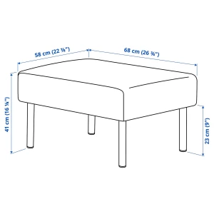 Второе фото. GLOSTAD 3-местный диван с шезлонгом ИКЕА