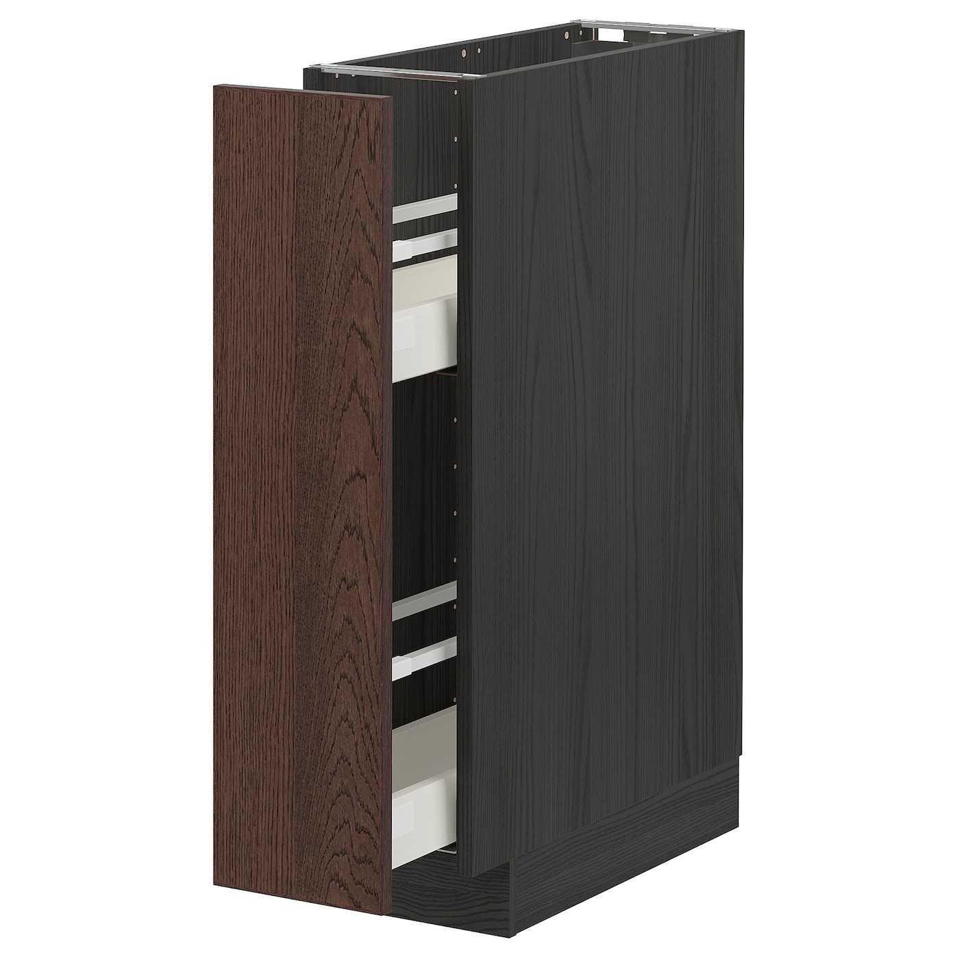 Напольный шкаф - METOD / MAXIMERA IKEA/ МЕТОД/ МАКСИМЕРА ИКЕА,  88х20 см, черный/коричневый