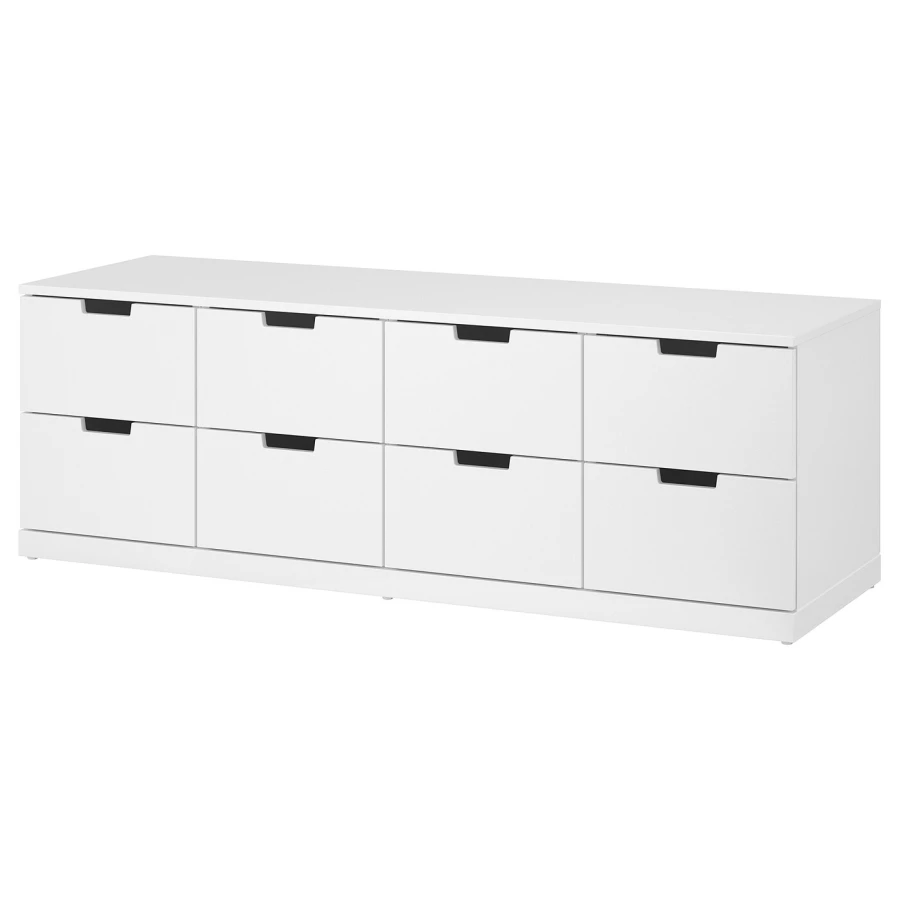 Комод - IKEA NORDLI/НОРДЛИ ИКЕА, 47х54х160 см, белый (изображение №1)