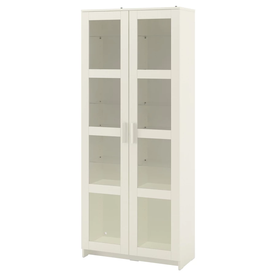 Шкаф-витрина - IKEA BRIMNES/ БРИМНЭС/БРИМНЕС ИКЕА, 80х190х35 см, белый, (изображение №1)