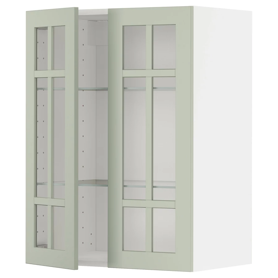 Шкаф  - METOD IKEA/ МЕТОД ИКЕА, 60х80 см, белый/зеленый (изображение №1)