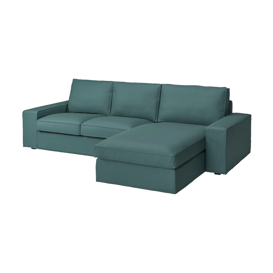 2-местный диван и шезлонг - IKEA KIVIK, 83x95/163x280см, темно-синий, КИВИК ИКЕА (изображение №1)