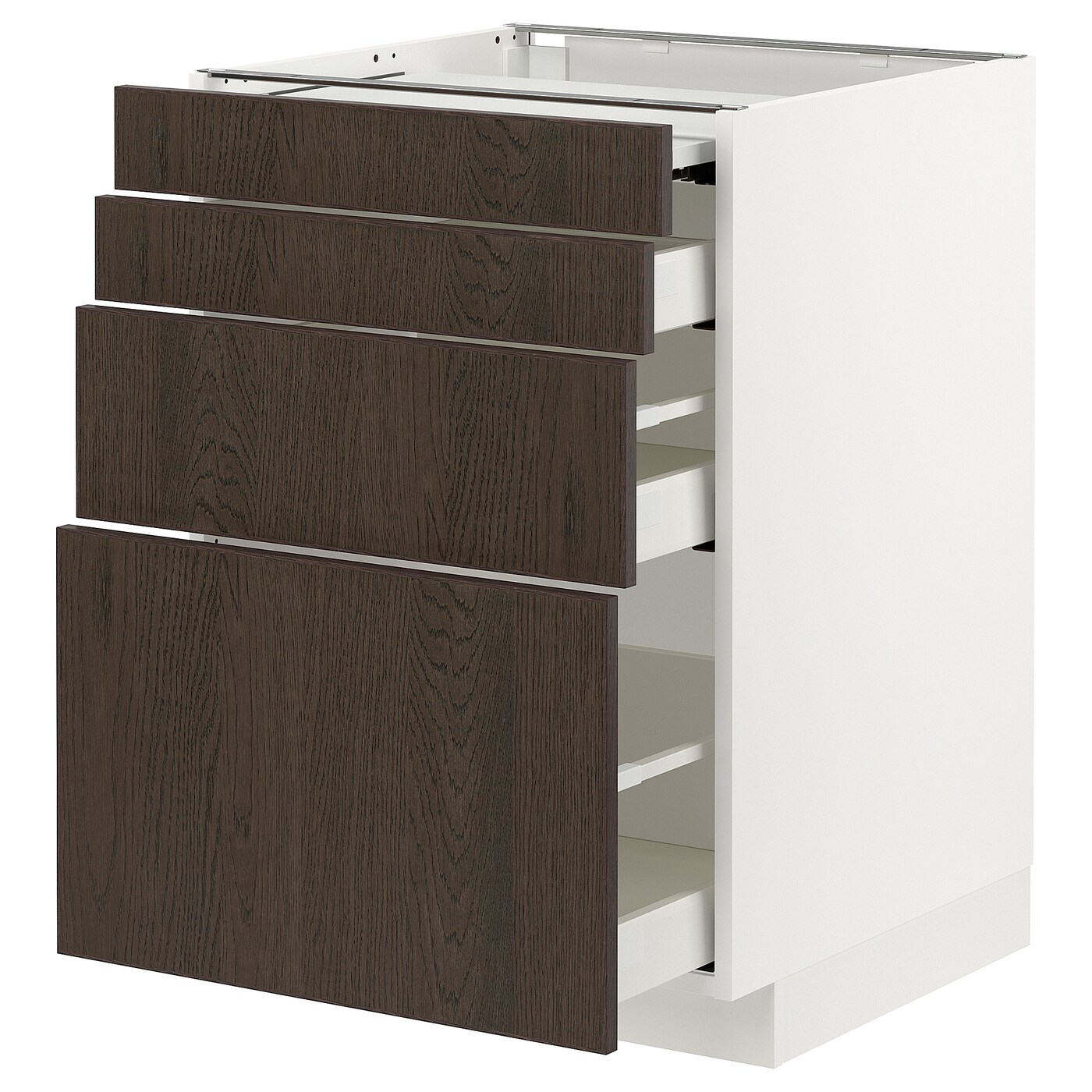 Напольный шкаф - METOD / MAXIMERA IKEA/ МЕТОД/ МАКСИМЕРА ИКЕА,  60х88 см, белый/коричневый