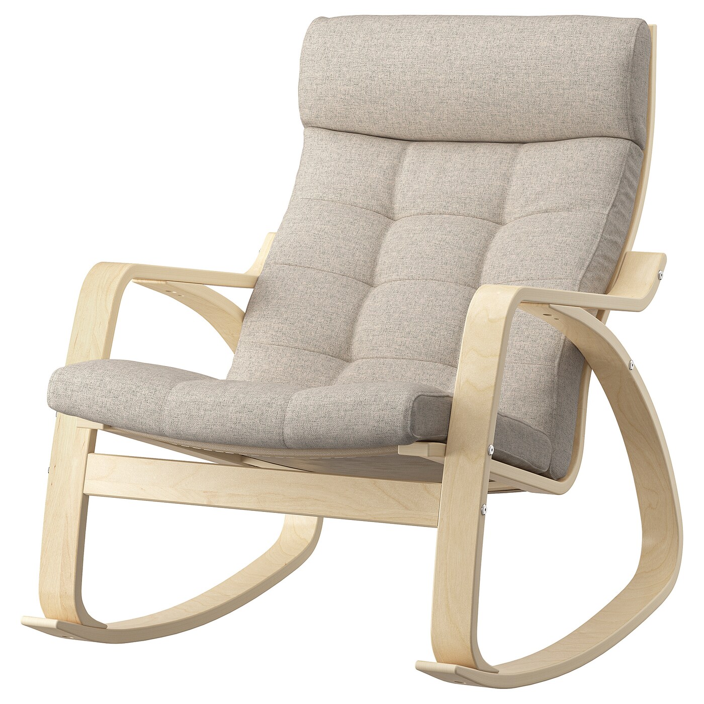 Кресло-качалка - IKEA POÄNG/POANG/ПОЭНГ ИКЕА, 68х94х95 см, светло-серый