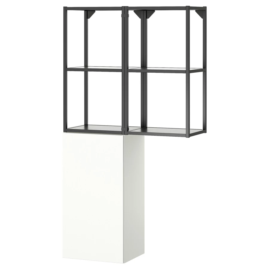 Комбинация - IKEA ENHET/ЭНХЕТ ИКЕА, 150х32х80 см, белый (изображение №1)