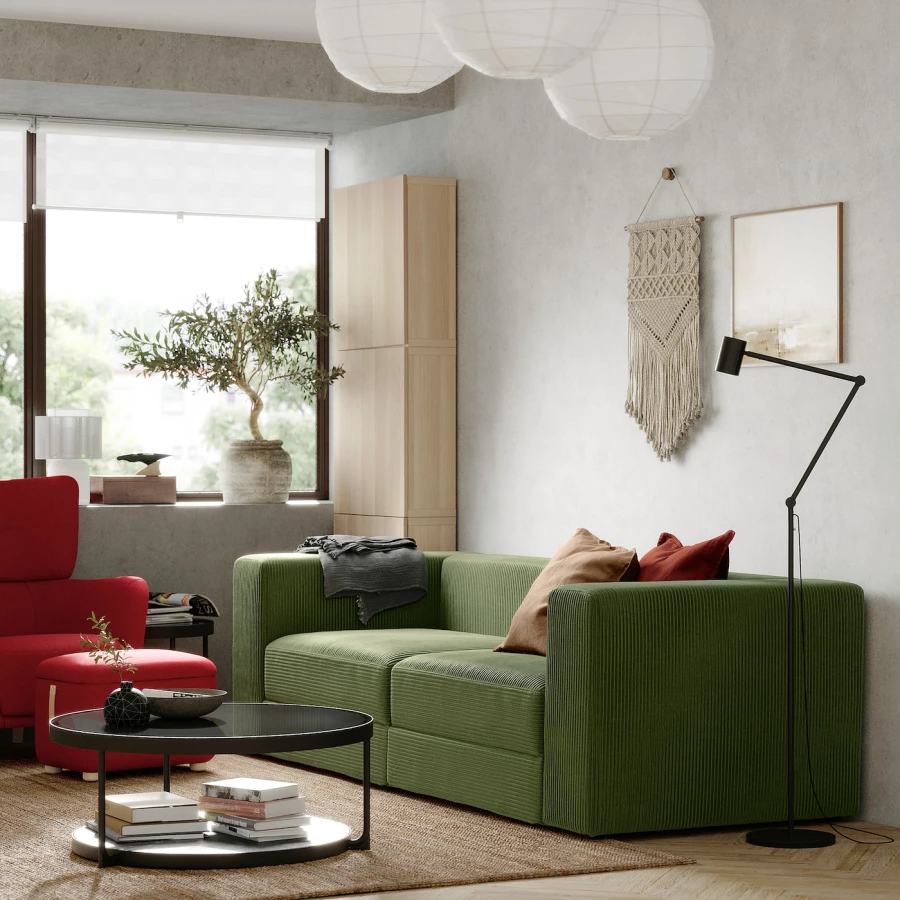 3-местный диван - IKEA JÄTTEBO/JATTEBO, 71x95x240cм, зеленый, ЙЕТТЕБО ИКЕА (изображение №2)