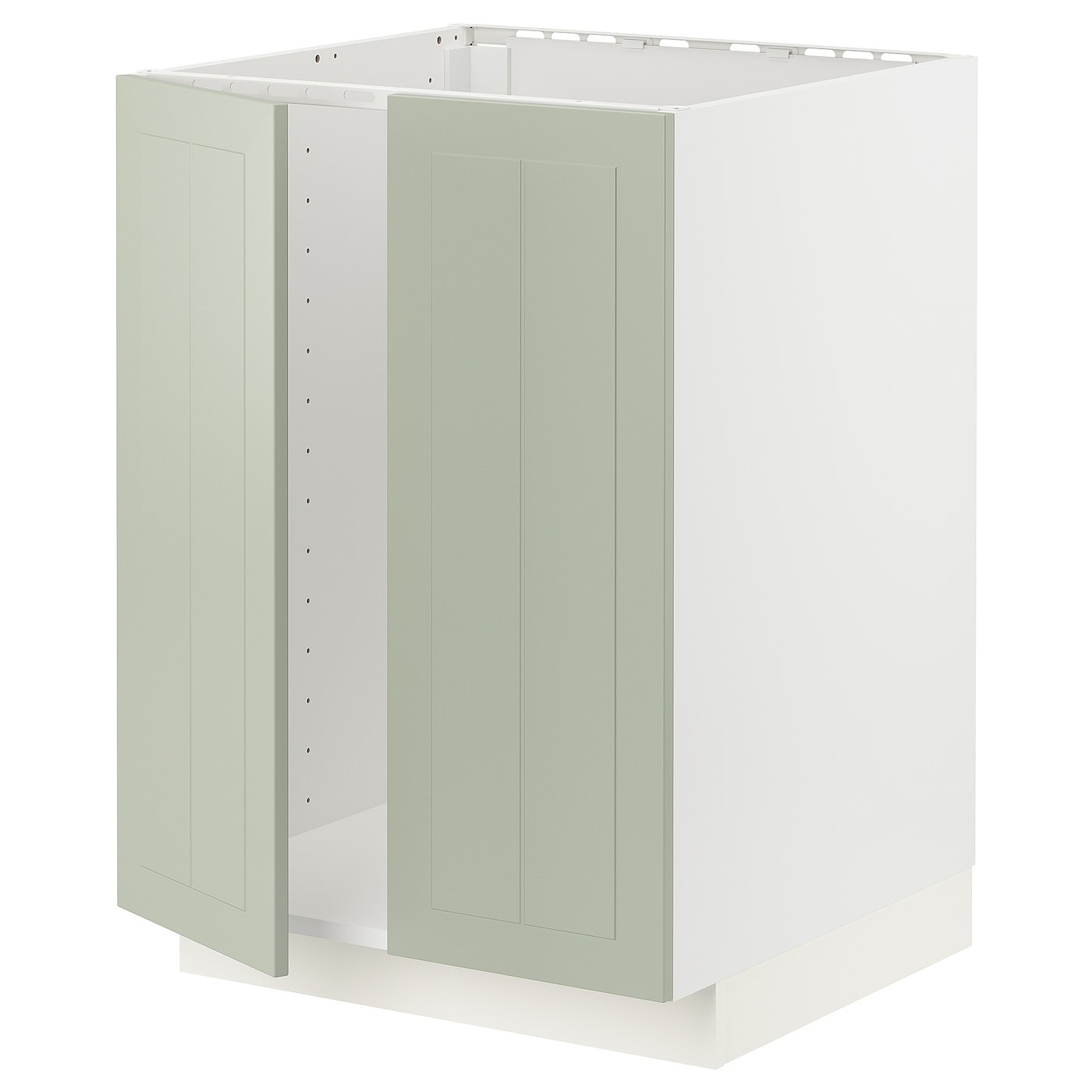 Шкаф под раковину/2 дверцы - METOD IKEA/ МЕТОД ИКЕА, 88х60  см,  белый/зеленый