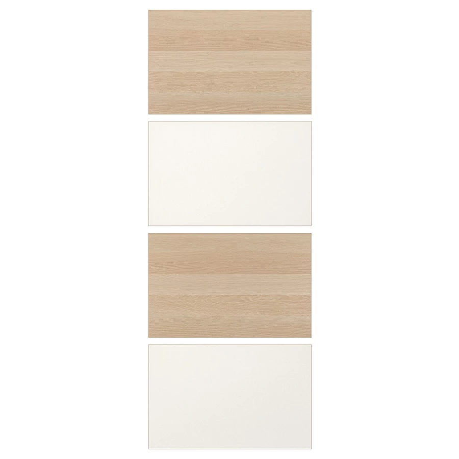 Панель для ящика - MEHAMN IKEA/ МЕХАМН ИКЕА,  75x201 см, белый/под беленый дуб (изображение №1)
