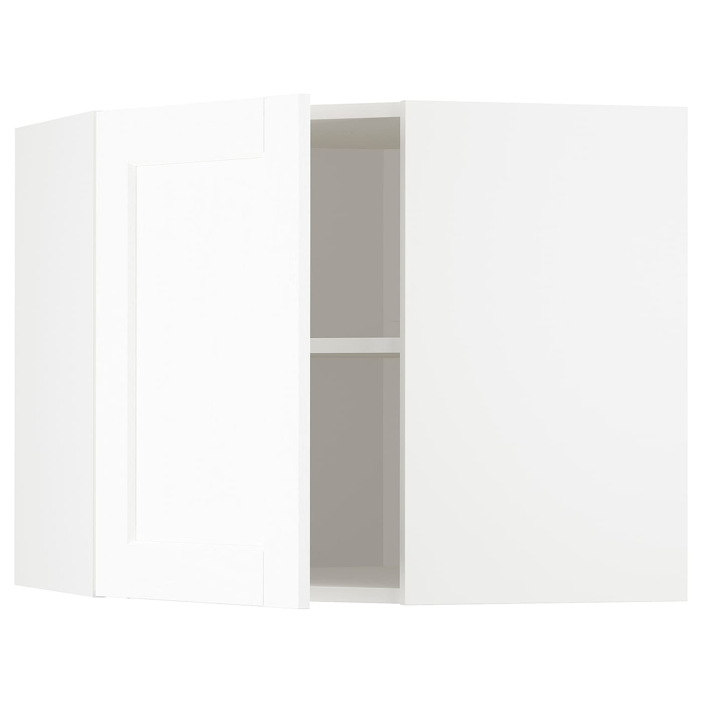 Угловой навесной шкаф с полками - METOD  IKEA/  МЕТОД ИКЕА, 60х68 см, белый