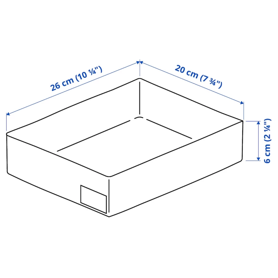 Коробка - STUK IKEA/ СТУК  ИКЕА, 26х20х6 см, белый (изображение №4)