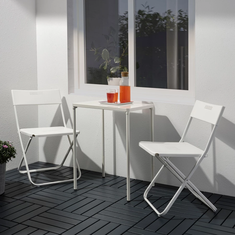 Комплект стол и стул - FEJAN IKEA/ ФЕЙЯН ИКЕА, 94х44х7 см, белый (изображение №3)