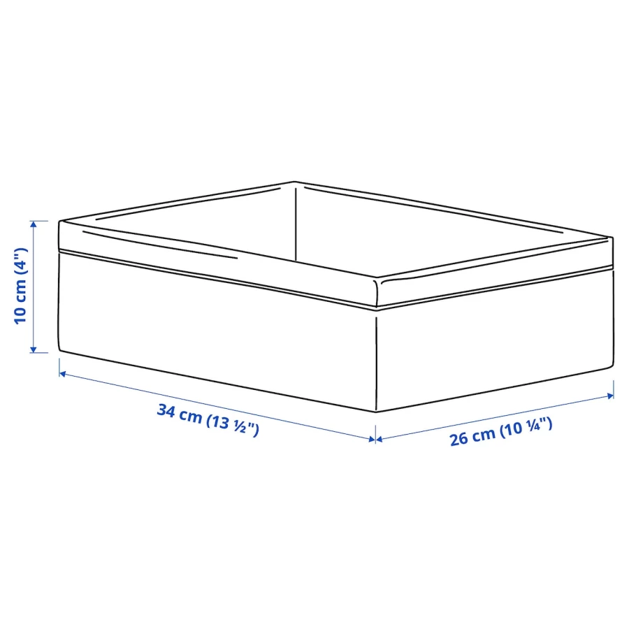 Коробка - BAXNA IKEA/ БАКСНА ИКЕА, 26х34х12 см, белый (изображение №5)