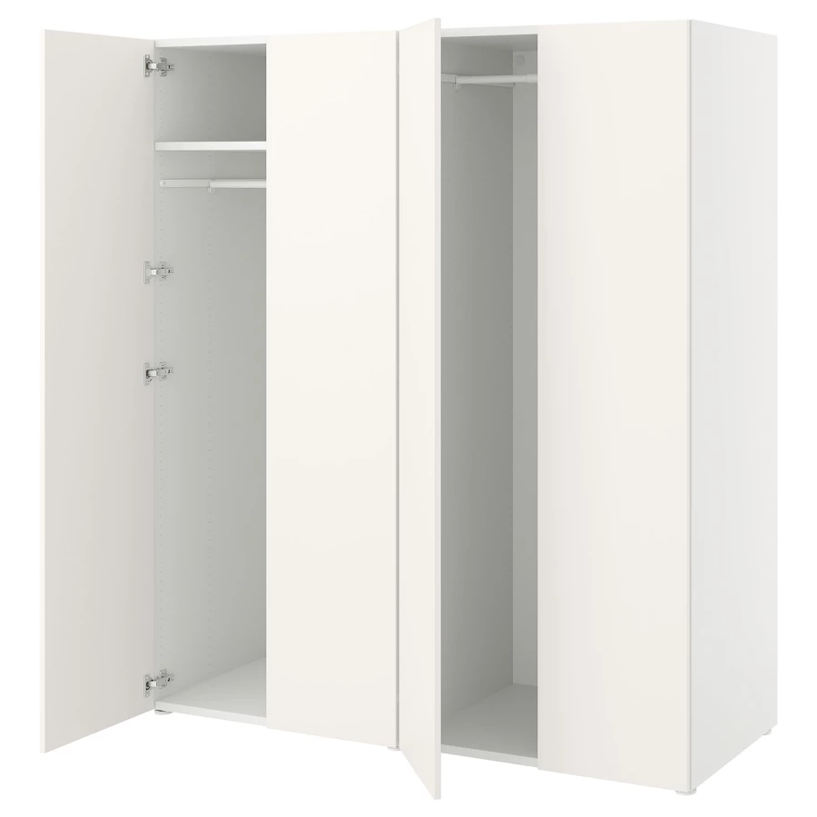 Платяной шкаф - IKEA PLATSA/FONNES  / ПЛАТСА/ФОННЕС ИКЕА, 160x57x181 см, белый (изображение №1)