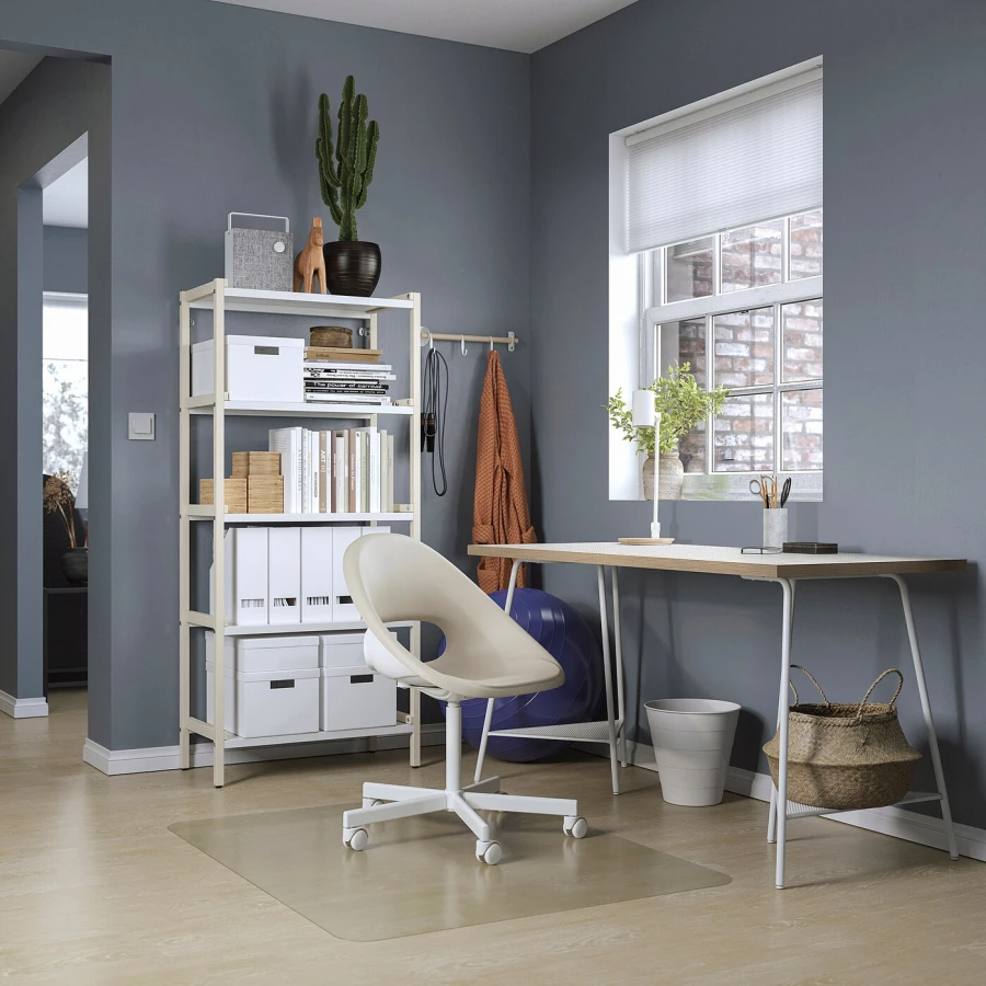 Письменный стол - IKEA LAGKAPTEN/TILLSLAG, 140х60 см, белый антрацит, ЛАГКАПТЕН/ТИЛЛЬСЛАГ ИКЕА (изображение №8)
