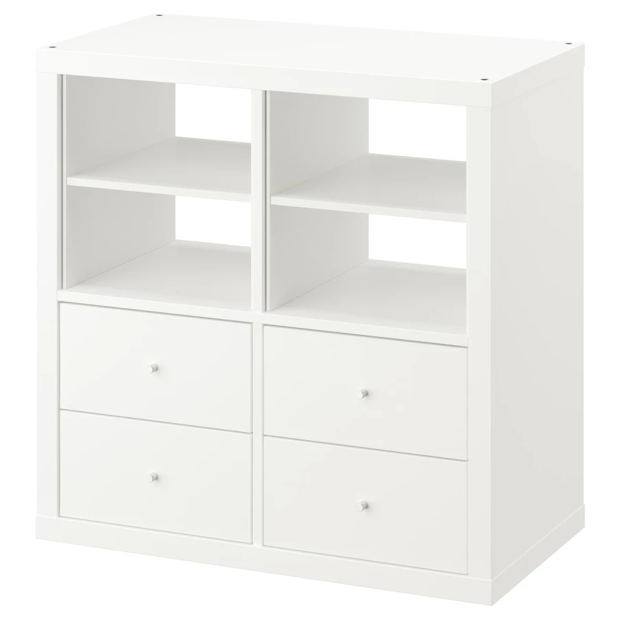 Книжный шкаф - IKEA KALLAX/КАЛЛАКС ИКЕА, 77х39х77 см, белый (изображение №1)