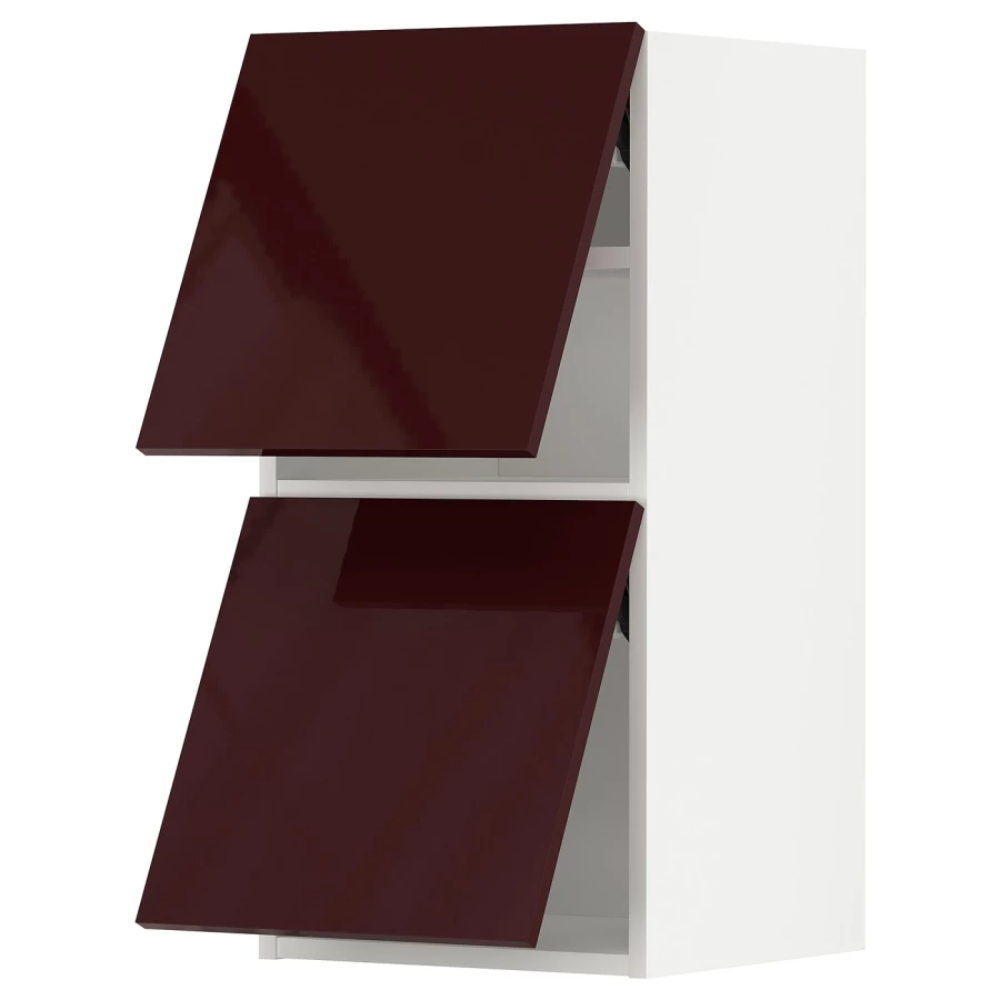 Настенный шкаф - METOD IKEA/  МЕТОД ИКЕА,  80х40 см, белый/красный (изображение №1)