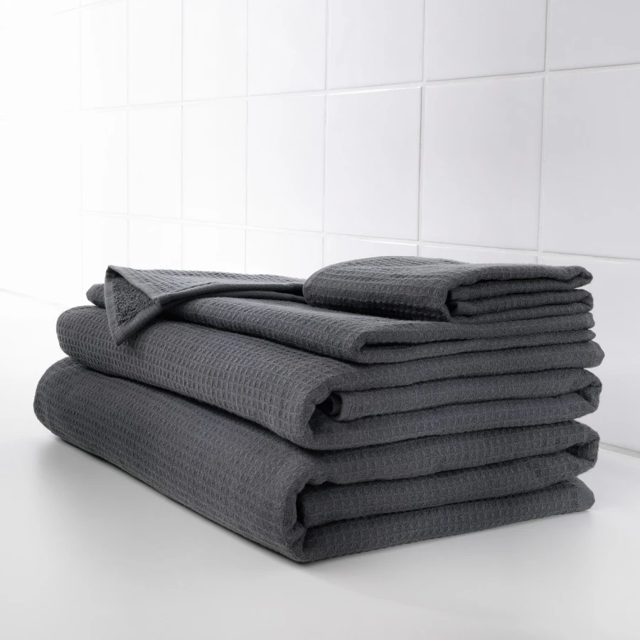Банное полотенце - IKEA SALVIKEN, 150х100 см, серый, САЛЬВИКЕН ИКЕА (изображение №7)