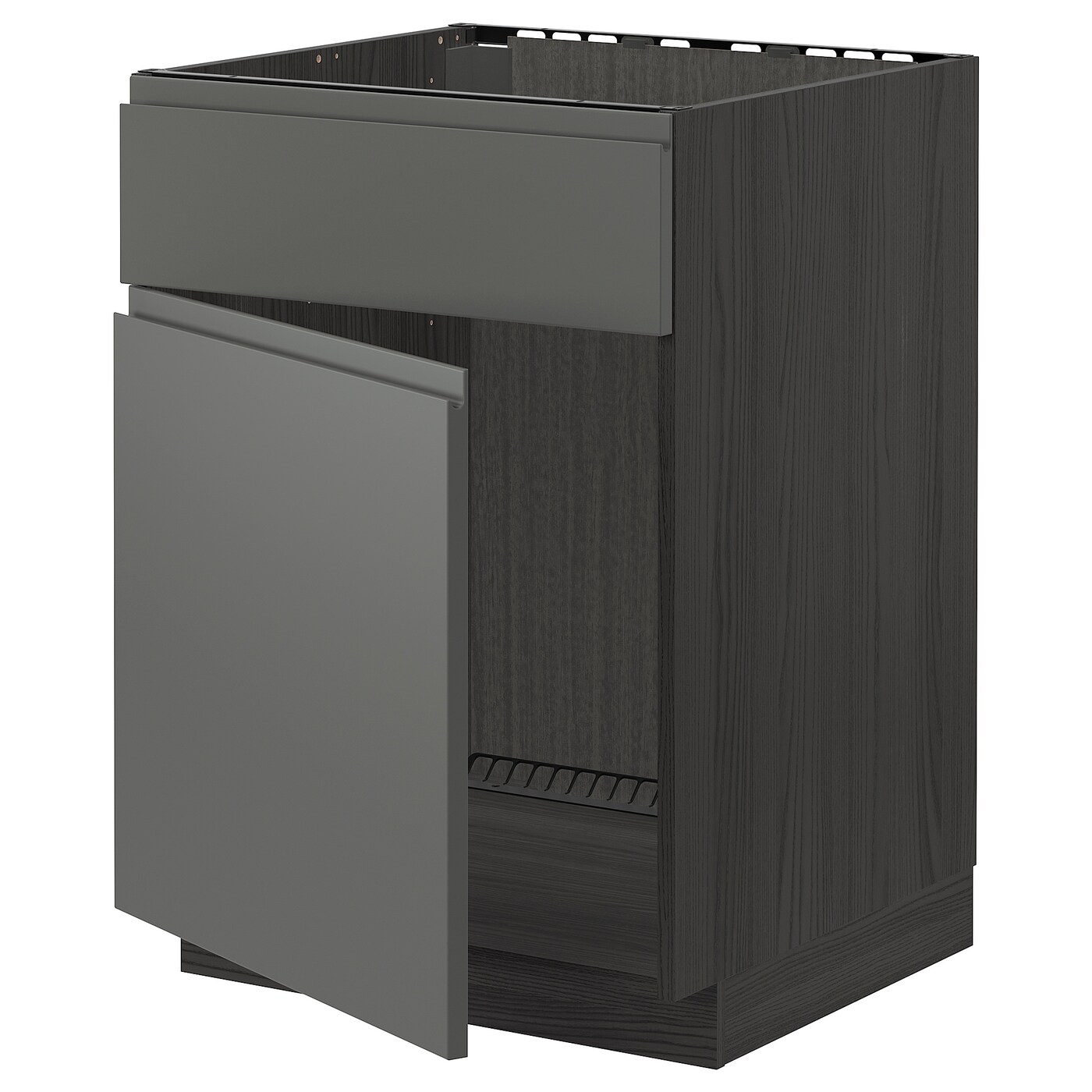 Напольный кухонный шкаф  - IKEA METOD, 88x62x60см, темно-серый/серый, МЕТОД ИКЕА