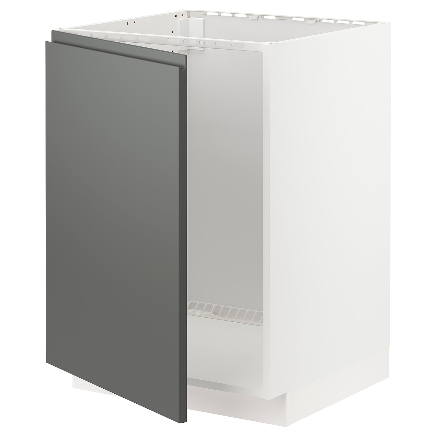 Шкаф под раковину - METOD IKEA/ МЕТОД ИКЕА, 88х60 см, белый/серый