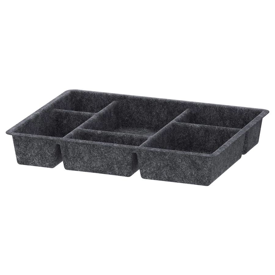 Коробка с отделениями - RAGGISAR IKEA/ РАГГИСАР ИКЕА, 40х30 см, серый (изображение №1)