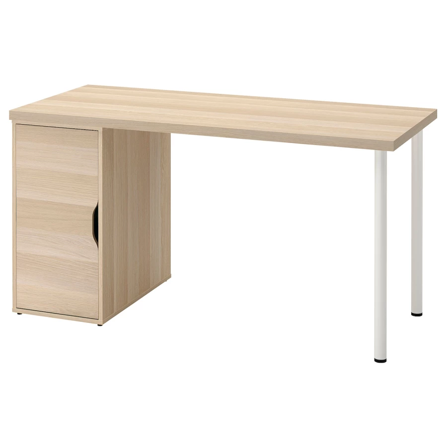 Письменный стол с ящиками - IKEA LAGKAPTEN/ALEX/ЛАГКАПТЕН/АЛЕКС ИКЕА, 120х60 см, под беленый дуб/белый (изображение №1)