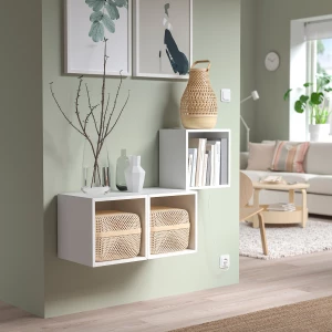 Второе фото. Комбинация навесных шкафов - EKET, 105x35x70 см, белый, ЭКЕТ ИКЕА