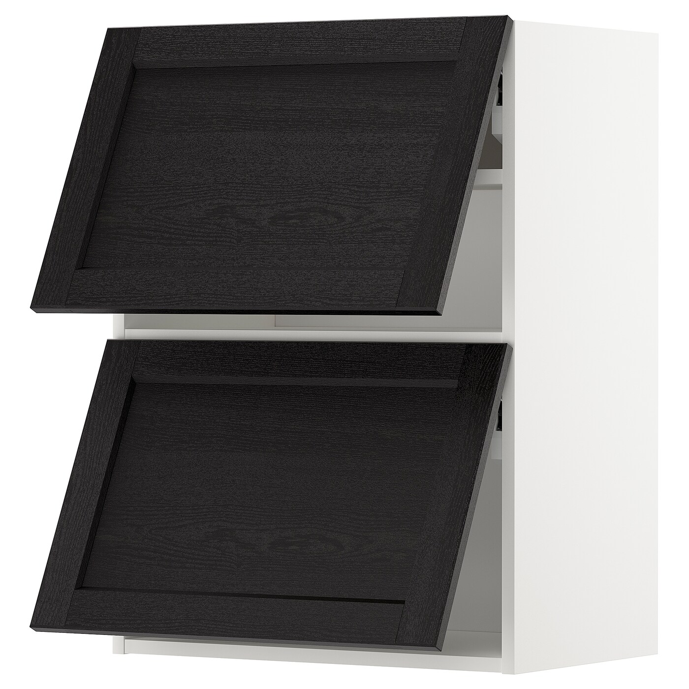 Навесной шкаф  - METOD / MAXIMERA IKEA/  МЕТОД/МАКСИМЕРА ИКЕА, 80х60 см, черный/белый