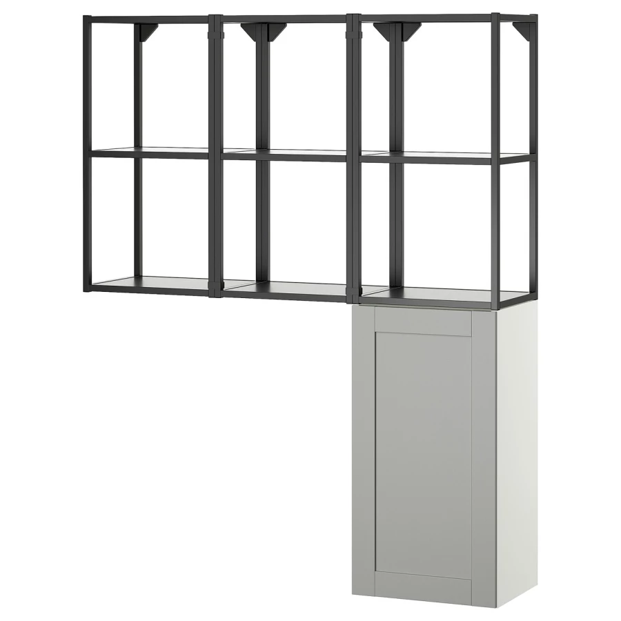 Книжный шкаф - IKEA ENHET, 120х32х150 см, антрацит/серый, ЭНХЕТ ИКЕА (изображение №1)