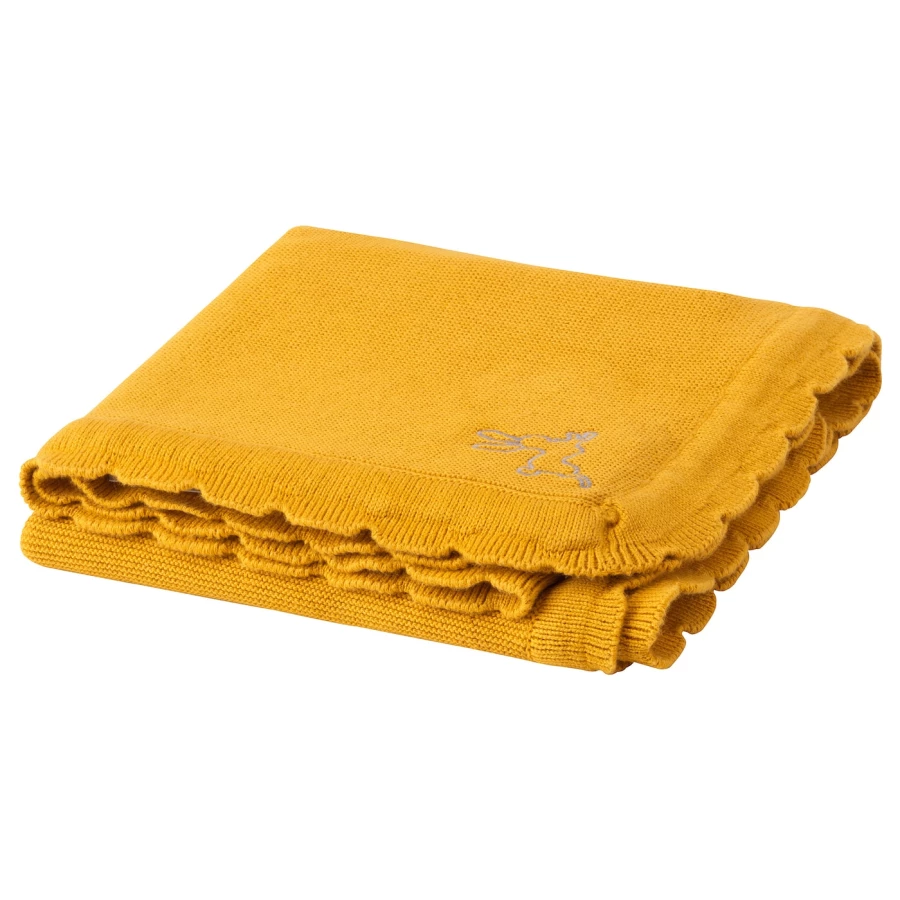 Детское одеяло - IKEA SOLGUL/СОЛГУЛЬ ИКЕА , 90х70 см, желтый, (изображение №1)