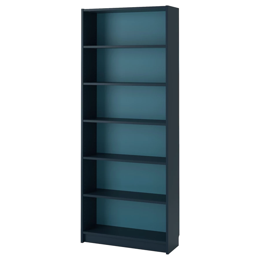 Книжный шкаф -  BILLY IKEA/ БИЛЛИ ИКЕА, 80х28х202 см,синий (изображение №1)