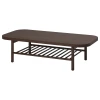 Журнальный стол - IKEA LISTERBY/ИКЕА ЛИСТЕРБИ, 140x60х37 см, темно-коричневый мореный дубовый шпон
