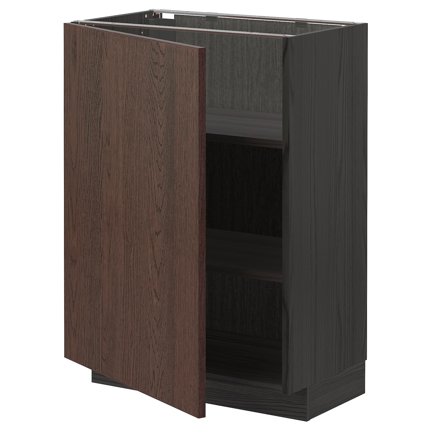 Напольный шкаф - METOD IKEA/ МЕТОД ИКЕА,  88х60 см, черный/коричневый