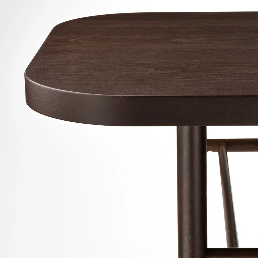Журнальный стол - IKEA LISTERBY/ИКЕА ЛИСТЕРБИ, 140x60х37 см, темно-коричневый мореный дубовый шпон (изображение №3)