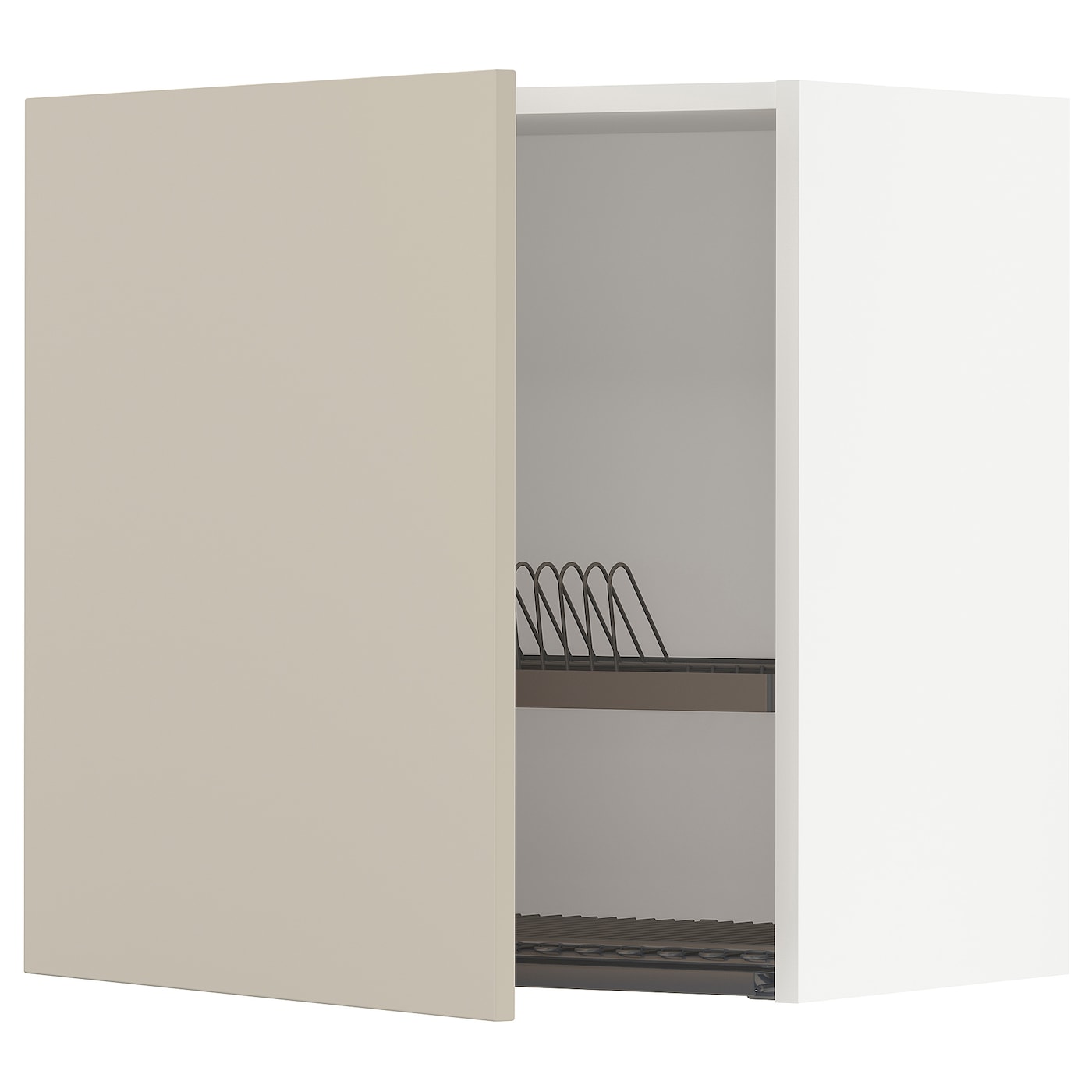 Навесной шкаф с сушилкой - METOD IKEA/ МЕТОД ИКЕА, 60х60 см, белый/бежевый