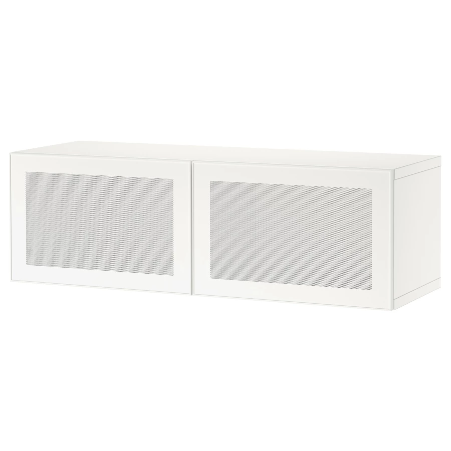 Комбинация навесного шкафа - IKEA BESTÅ/BESTA/БЕСТО ИКЕА, 38х42х120 см, белый (изображение №1)