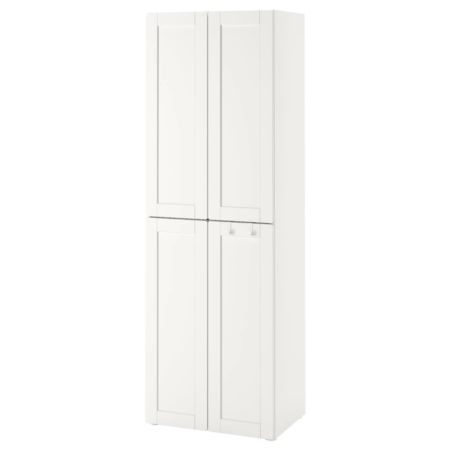 Шкаф детский - IKEA PLATSA/SMÅSTAD/SMASTAD, 60x57x181 см, белый, ИКЕА (изображение №1)