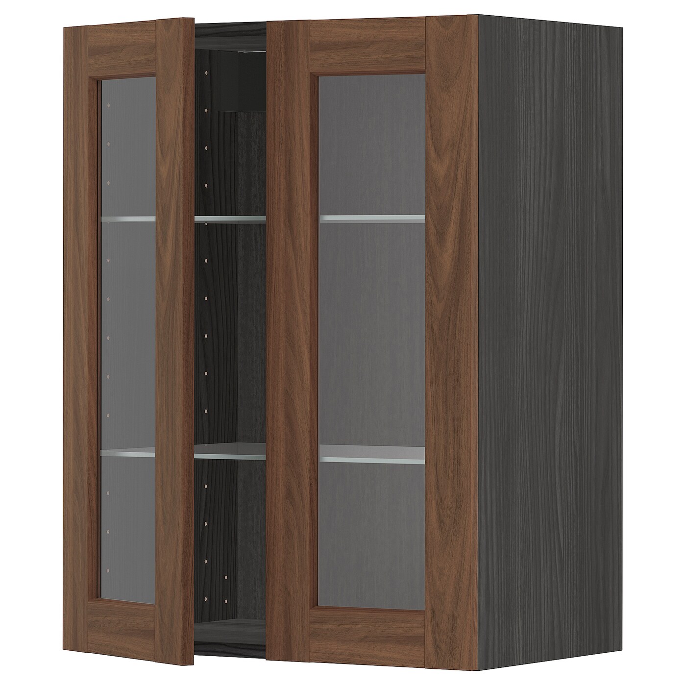 Шкаф - METOD  IKEA/  МЕТОД ИКЕА, 80х60 см, черный/коричневый