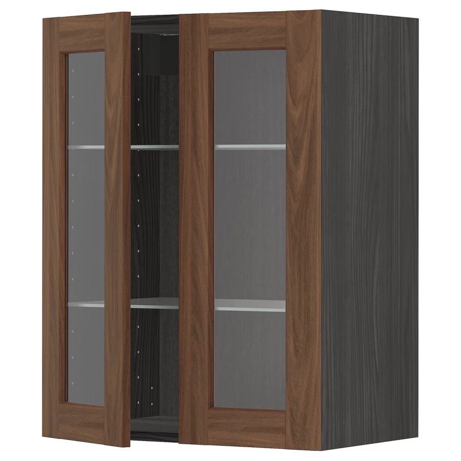 Шкаф - METOD  IKEA/  МЕТОД ИКЕА, 80х60 см, черный/коричневый (изображение №1)