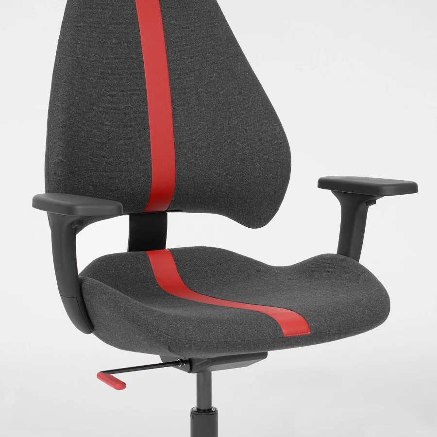 Игровой стол и стул с выдвижным ящиком - IKEA UPPSPEL/GRUPPSPEL, 140х80х140-180 см, черный/красный, УППСПЕЛ/ГРУППСПЕЛ ИКЕА (изображение №6)
