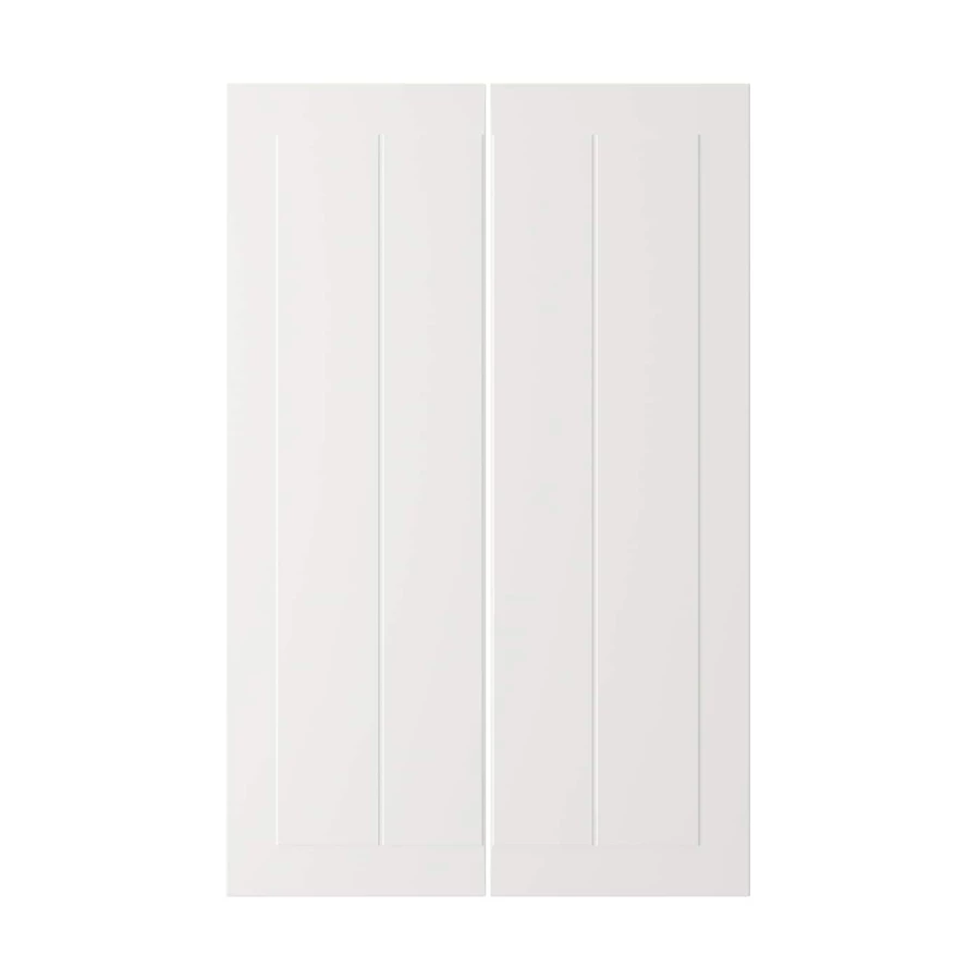 Дверца, 2 шт. - IKEA STENSUND, 25х80 см, белый, СТЕНСУНД ИКЕА (изображение №1)