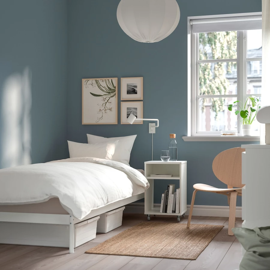 Каркас кровати - IKEA VEVELSTAD, 200х90 см, белый, ВЕВЕЛСТАД ИКЕА (изображение №2)