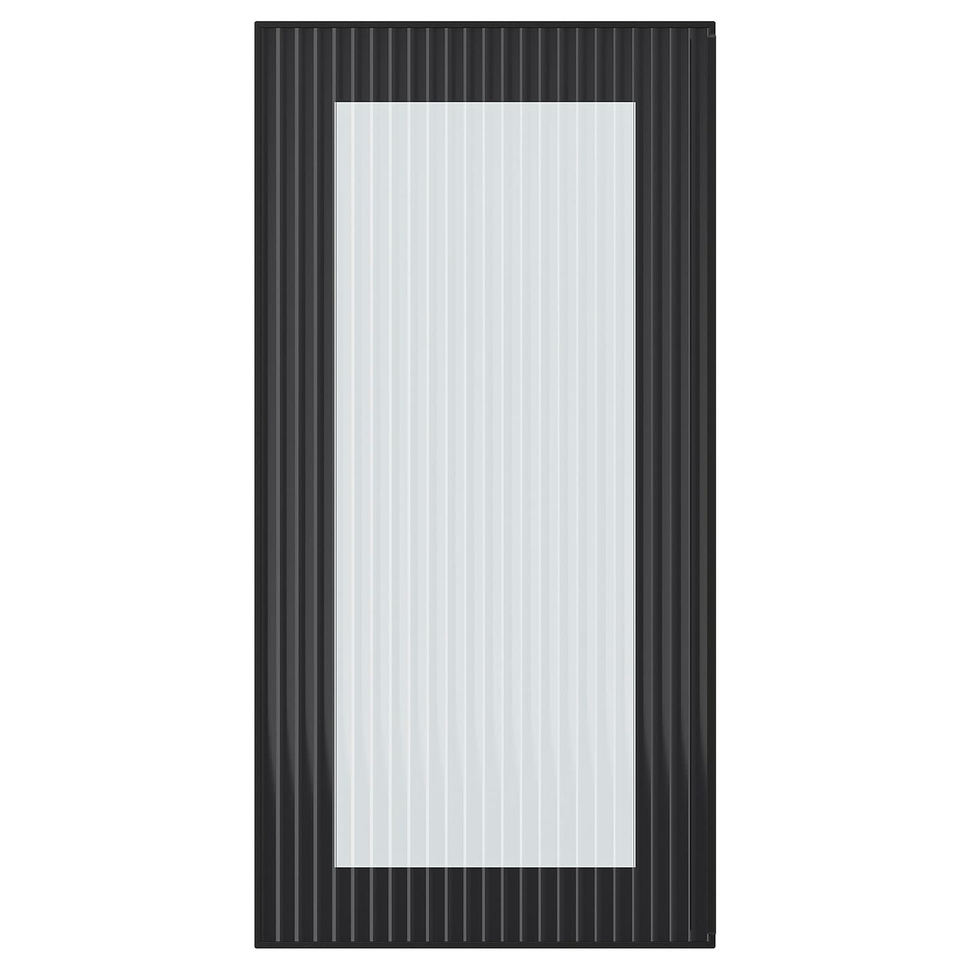 Дверца со стеклом - IKEA HEJSTA, 60х30 см, антрацит, ХЕЙСТА ИКЕА