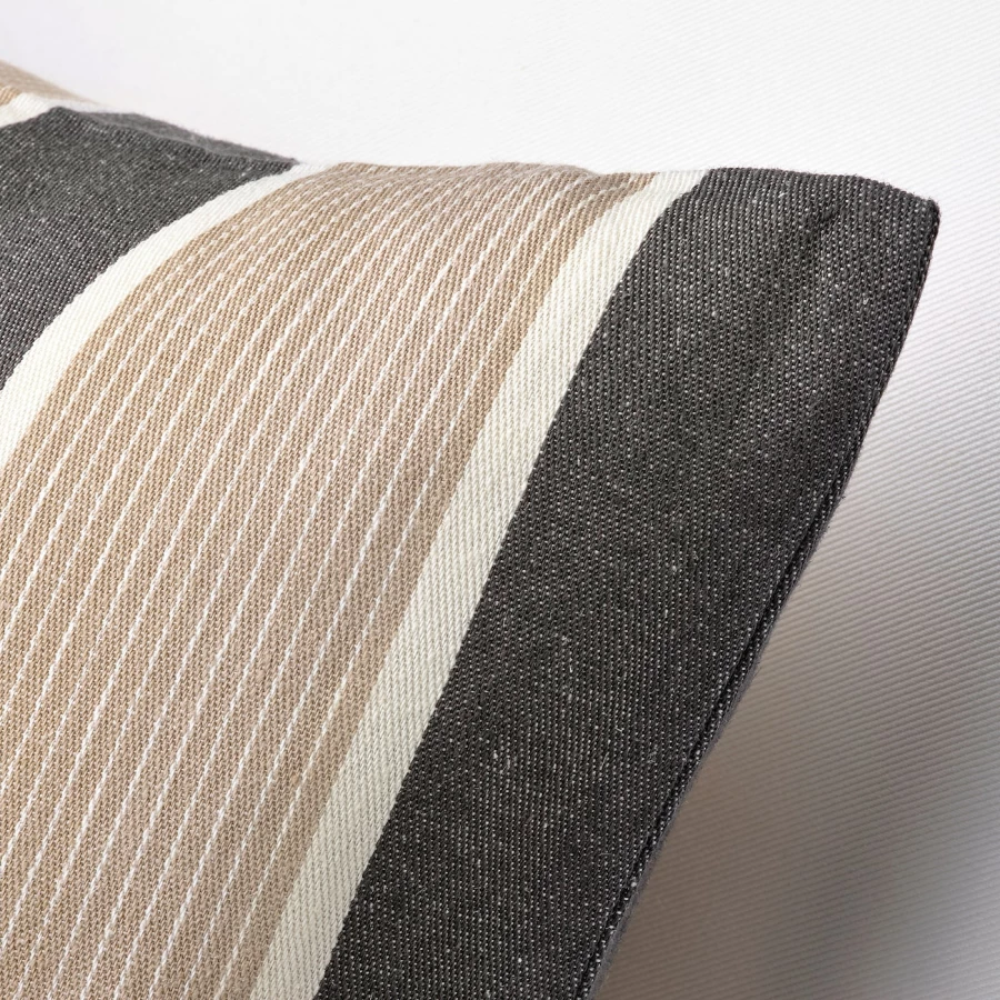 Чехол на подушку - KORALLBUSKE IKEA/ КОРАЛЛБУСКЕ  ИКЕА, 50х50 см,  серый/бежевый (изображение №3)