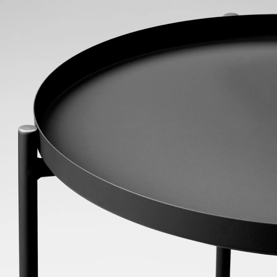 Стол сервировочный - IKEA GLADOM/ИКЕА ГЛАДОМ, 45х45х53 см, черный (изображение №2)