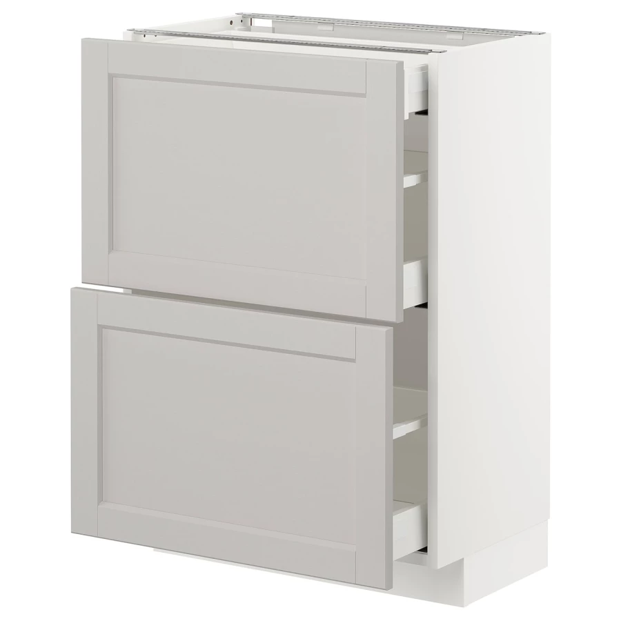 Напольный кухонный шкаф  - IKEA METOD MAXIMERA, 88x39,5x60см, белый/светло-серый, МЕТОД МАКСИМЕРА ИКЕА (изображение №1)