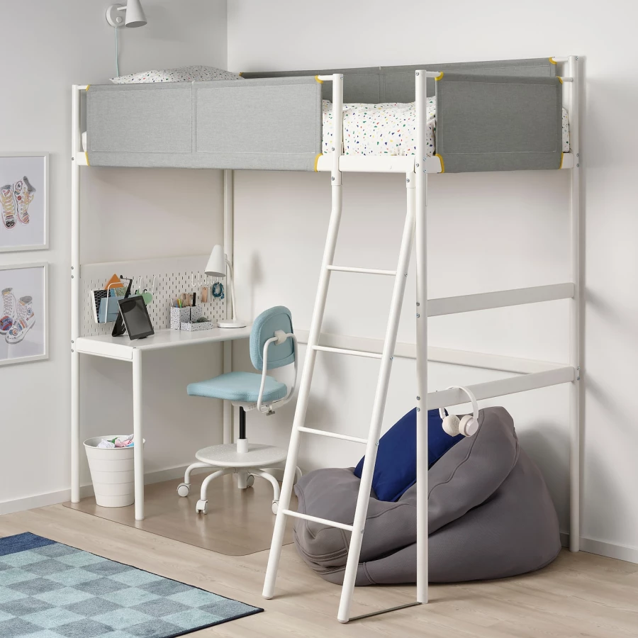 Столешница для кровати -  IKEA VITVAL/ВИТВАЛ ИКЕА, 95х45 см, белый (изображение №4)