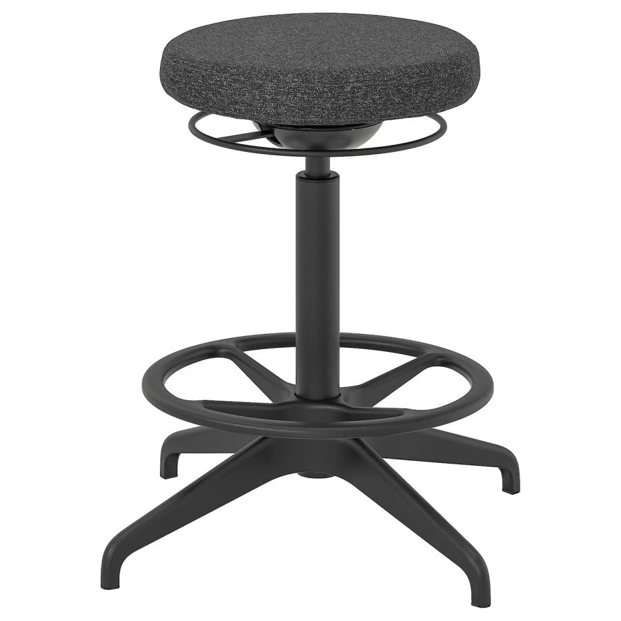 Табурет-опора для работы сидя/стоя - IKEA LIDKULLEN/ЛИДКУЛЛЕН ИКЕА, 60 см, темно-серый (изображение №1)