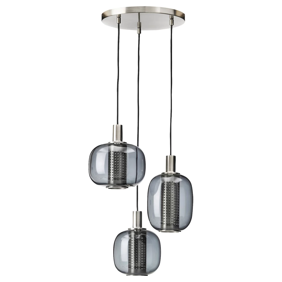 Подвесной светильник - HÖGVIND /HОGVIND IKEA/ ХОГВИНД ИКЕА, 41 см, серый (изображение №1)