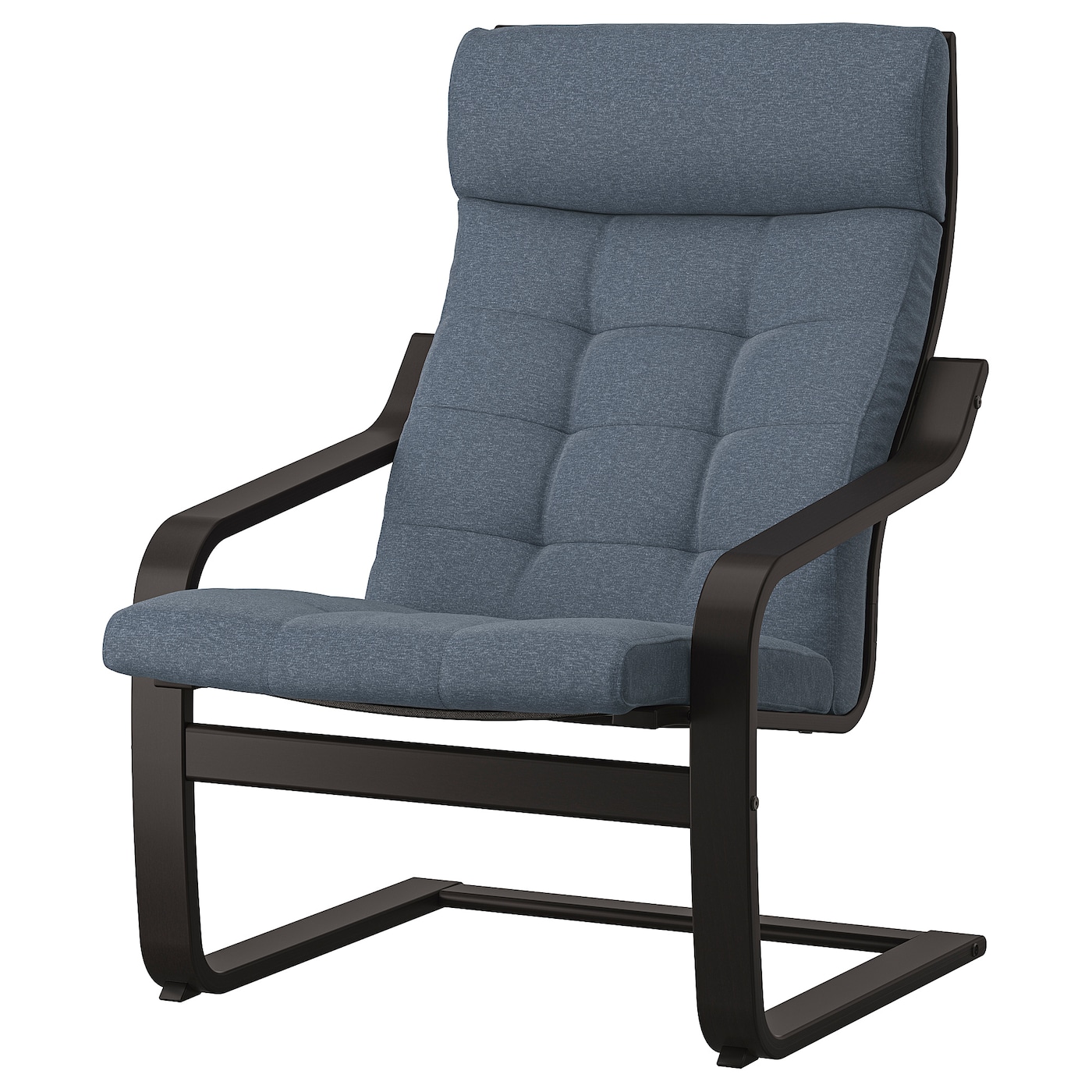 Кресло - IKEA POÄNG/POANG/ПОЭНГ ИКЕА, 68х82х100 см, тёмно-синий